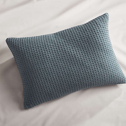 Lindstrom Blue Bed Pillow 22x15 Pillow with Down-Alternative Insert