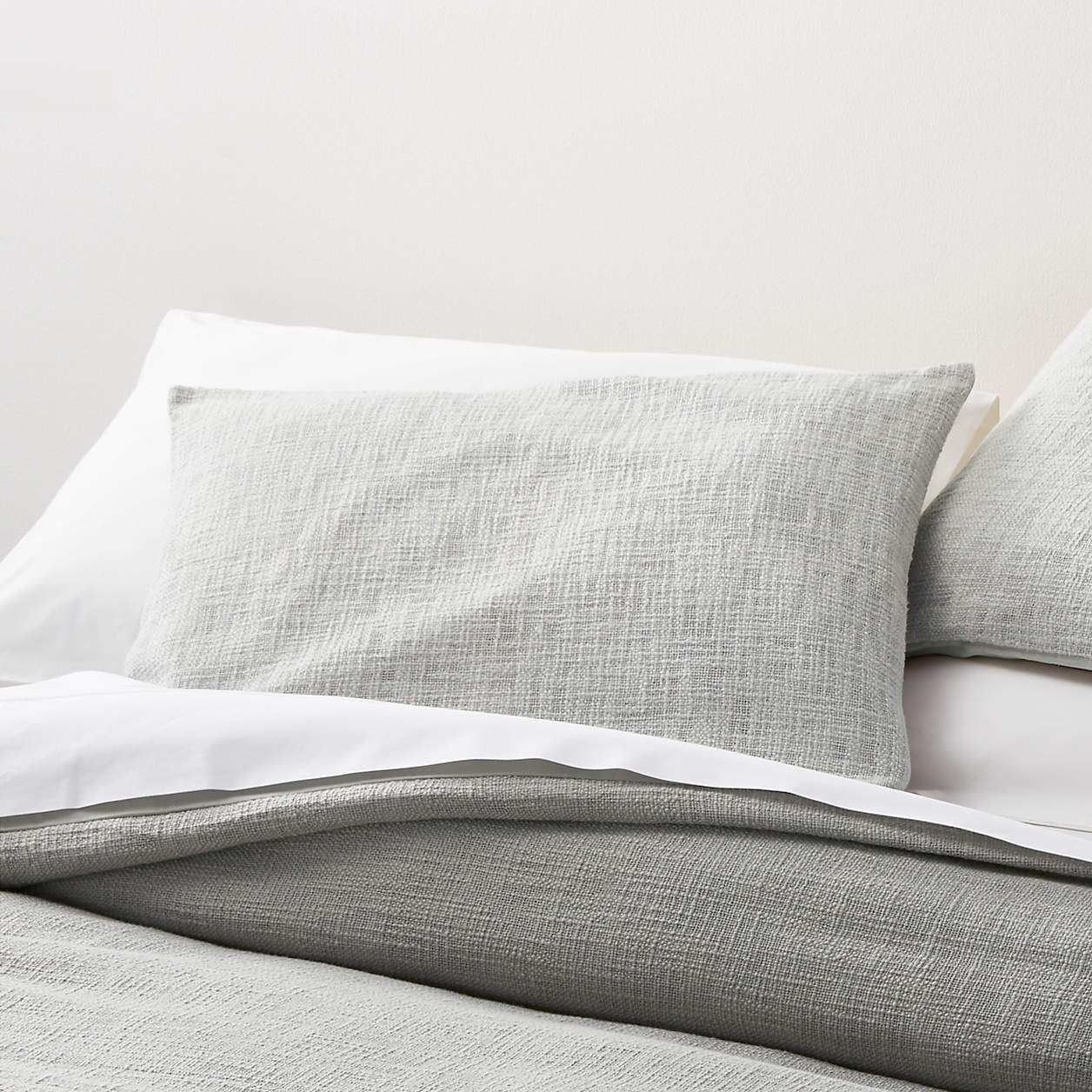 Lindstrom Grey Duvet Covers and Pillow Shams Crate & Barrel