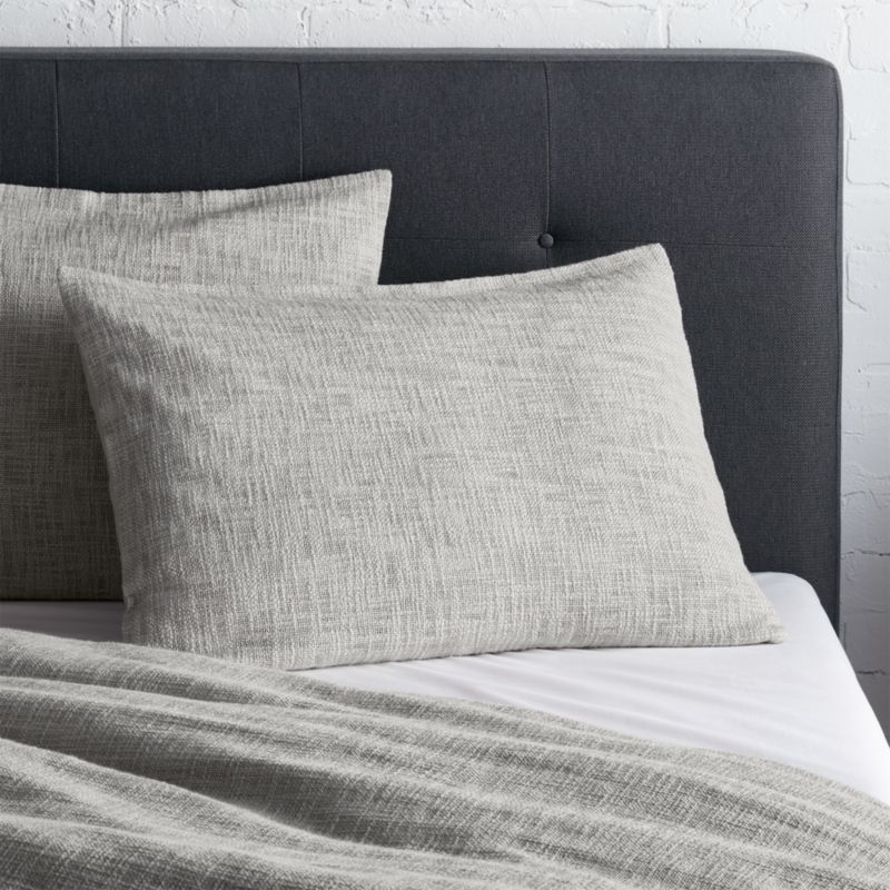 Lindstrom Cotton Grey Standard Sham + Reviews | Crate & Barrel Canada