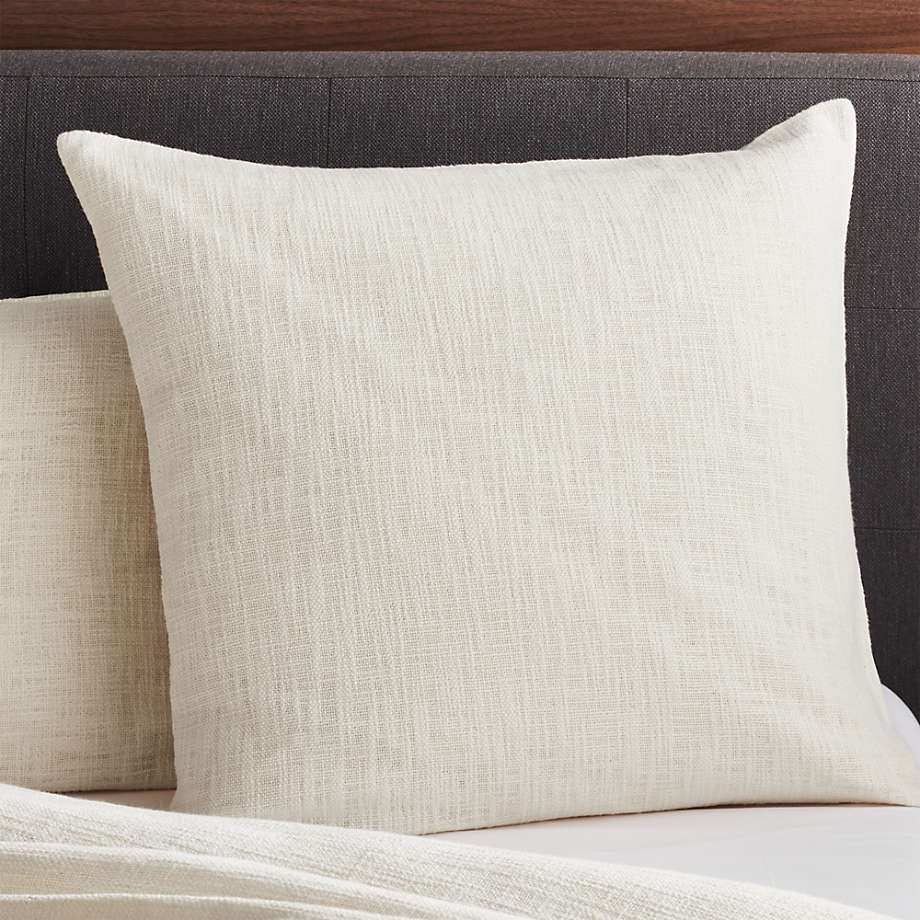 Lindstrom Cotton Ivory Euro Sham + Reviews | Crate & Barrel