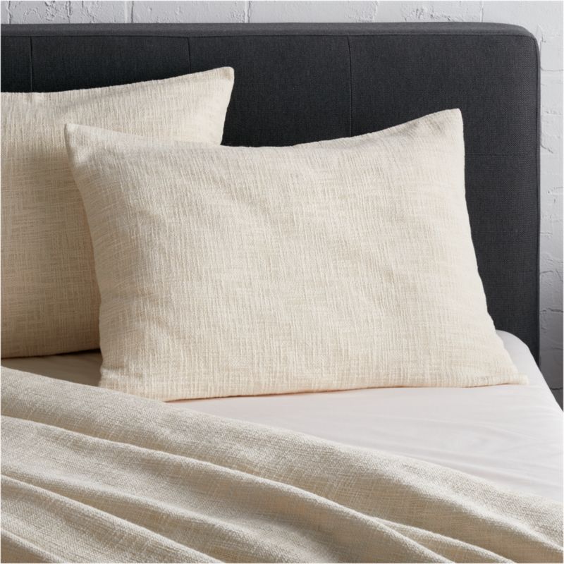 Lindstrom Cotton Ivory Pillow Shams Crate & Barrel Canada