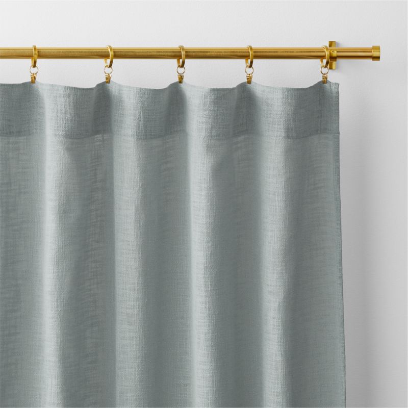 Lindstrom Mist Blue Organic Cotton Sheer Window Curtain Panel 52"x120" - image 2 of 6