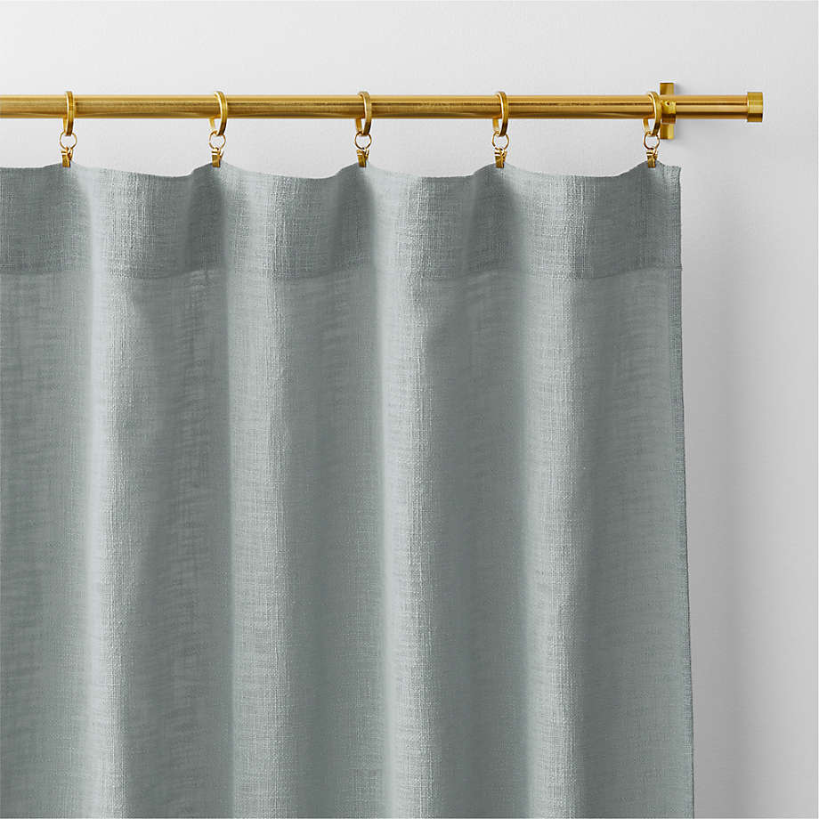 Lindstrom Mist Blue Organic Cotton Sheer Window Curtain Panel 52"x108"
