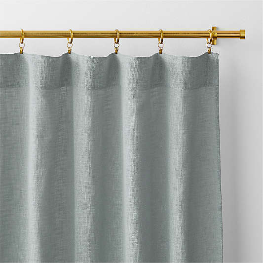 Lindstrom Mist Blue Organic Cotton Sheer Window Curtain Panel 52"x120"