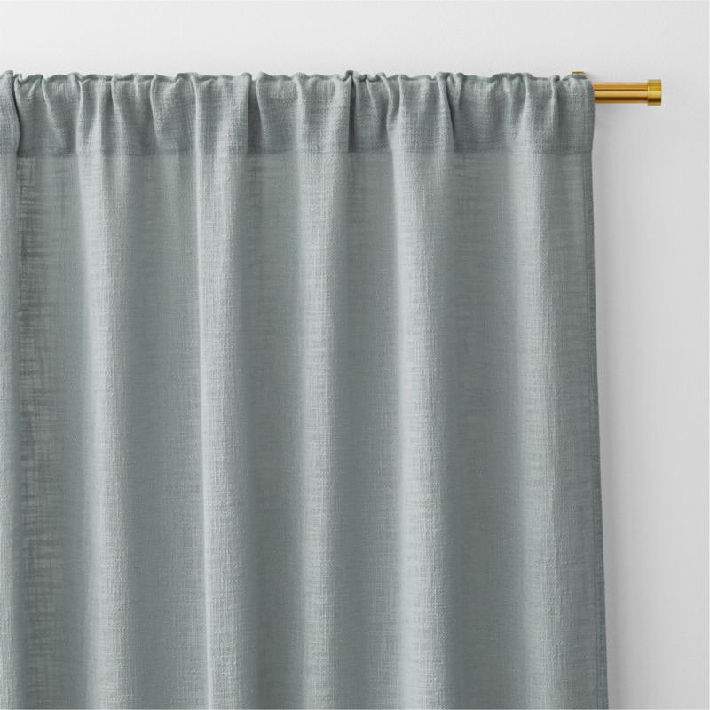 Lindstrom Mist Blue Organic Cotton Sheer Window Curtain Panel 52"x120" - image 3 of 6