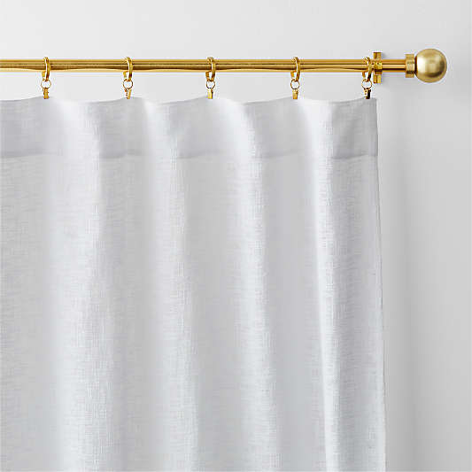 Brushed Brass 1" Curtain Rings, Set of 7