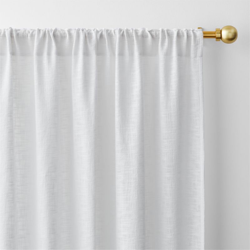 Lindstrom Crisp White Organic Cotton Sheer Window Curtain Panel 52"x96" - image 5 of 8