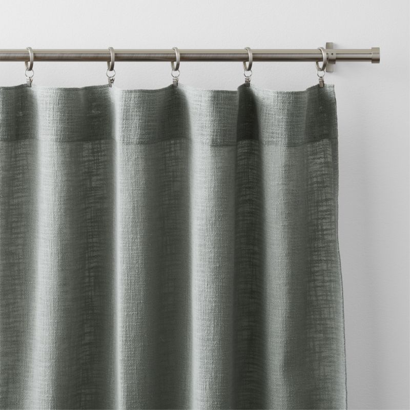 Lindstrom Pebble Grey Organic Cotton Sheer Window Curtain Panel 52"x120" - image 2 of 6