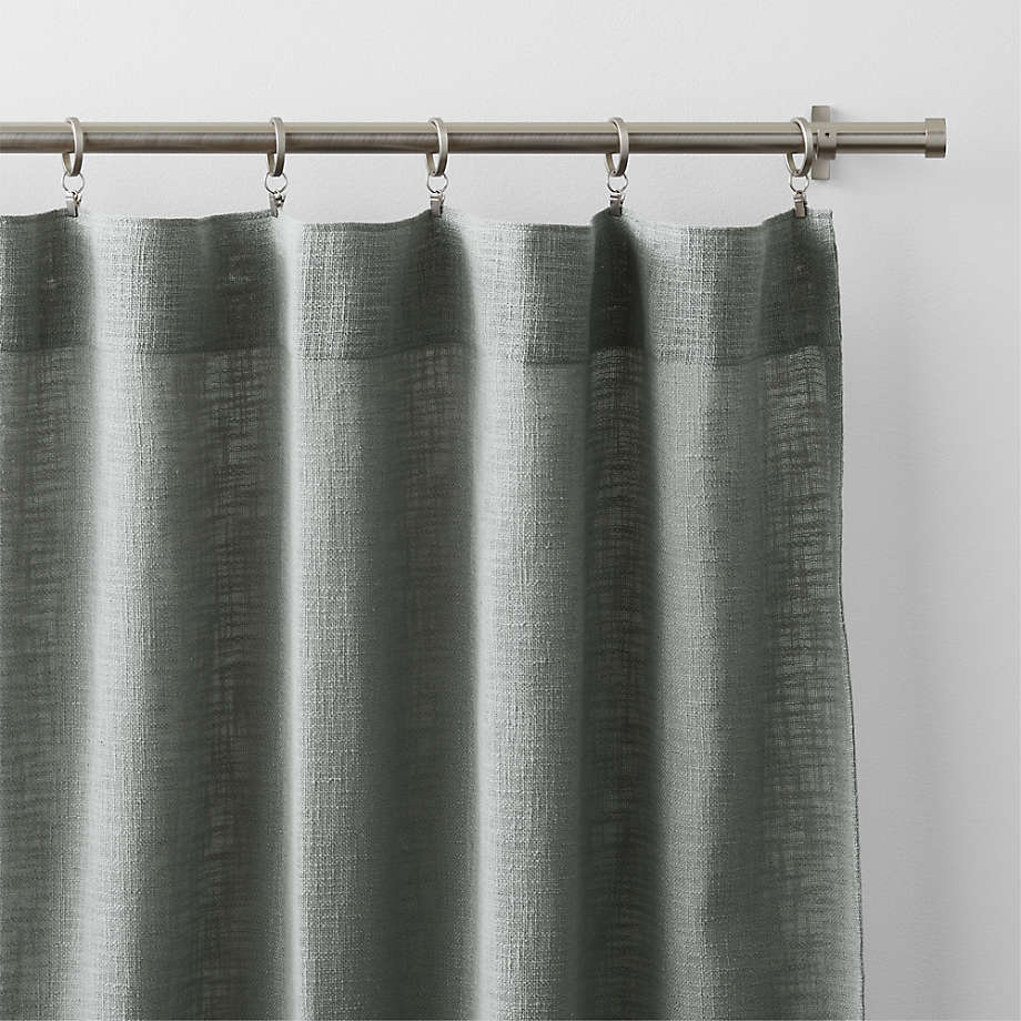 Lindstrom Pebble Grey Organic Cotton Sheer Window Curtain Panel 52"x96"