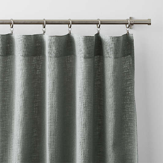 Lindstrom Pebble Grey Organic Cotton Sheer Window Curtain Panel