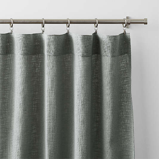 Lindstrom Pebble Grey Organic Cotton Sheer Window Curtain Panel 52"x108"