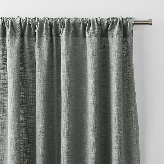 Lindstrom Pebble Grey Organic Cotton Sheer Window Curtain Panel