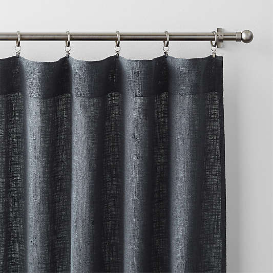 Lindstrom Storm Grey Organic Cotton Sheer Window Curtain Panel