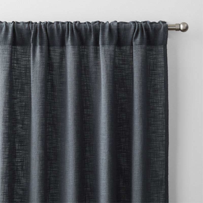 Lindstrom Storm Grey Organic Cotton Sheer Window Curtain Panel 52"x120" - image 3 of 6