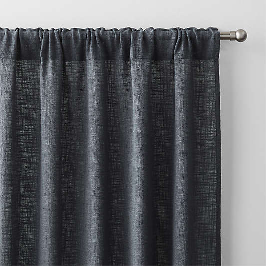 Lindstrom Storm Grey Organic Cotton Sheer Window Curtain Panel