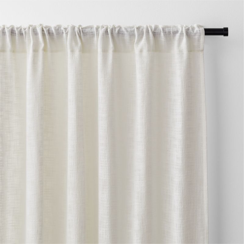 Lindstrom Ivory Organic Cotton Sheer Window Curtain Panel 52"x108" - image 4 of 8