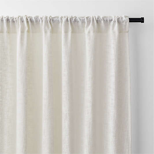 Lindstrom Ivory Organic Cotton Sheer Window Curtain Panel 52"x96"