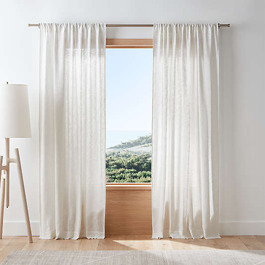 Lindstrom Ivory Organic Cotton Sheer Window Curtain Panel