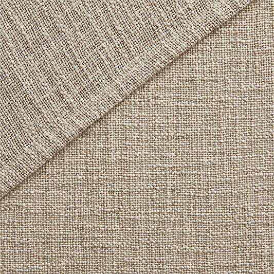 Lindstrom Warm Beige Organic Cotton Sheer Window Curtain Panel