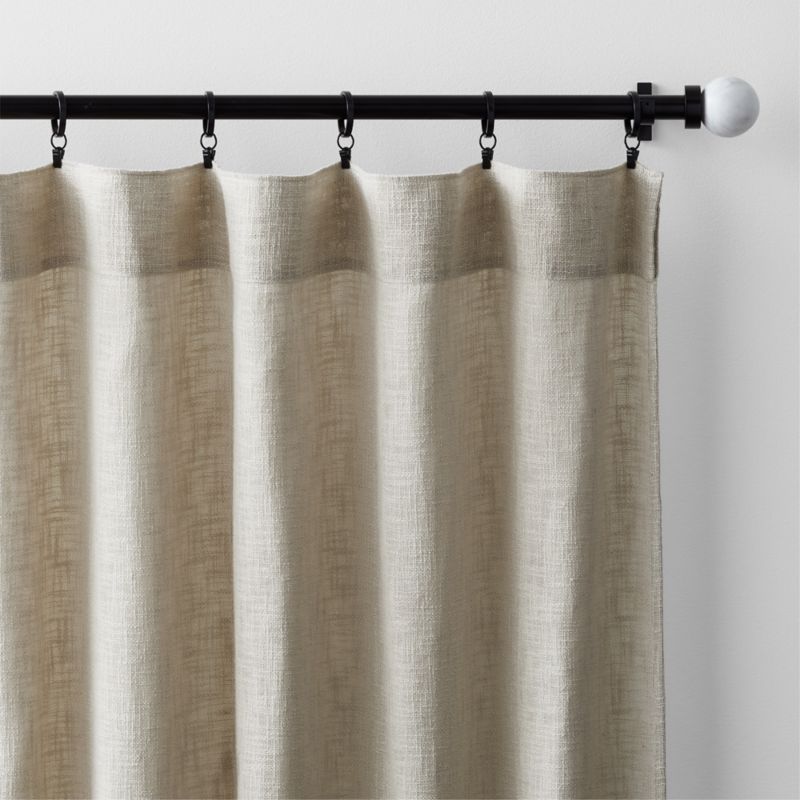 Lindstrom Warm Beige Organic Cotton Sheer Window Curtain Panel 52"x96" - image 2 of 7