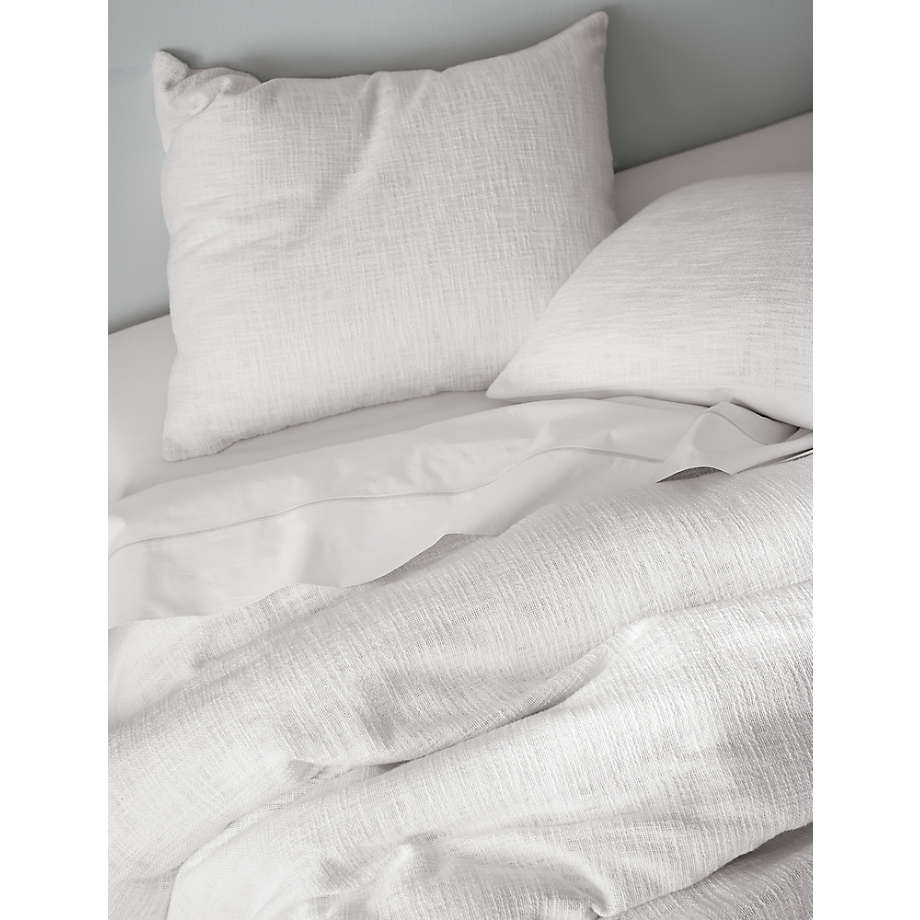Lindstrom Cotton White King Sham + Reviews Crate & Barrel