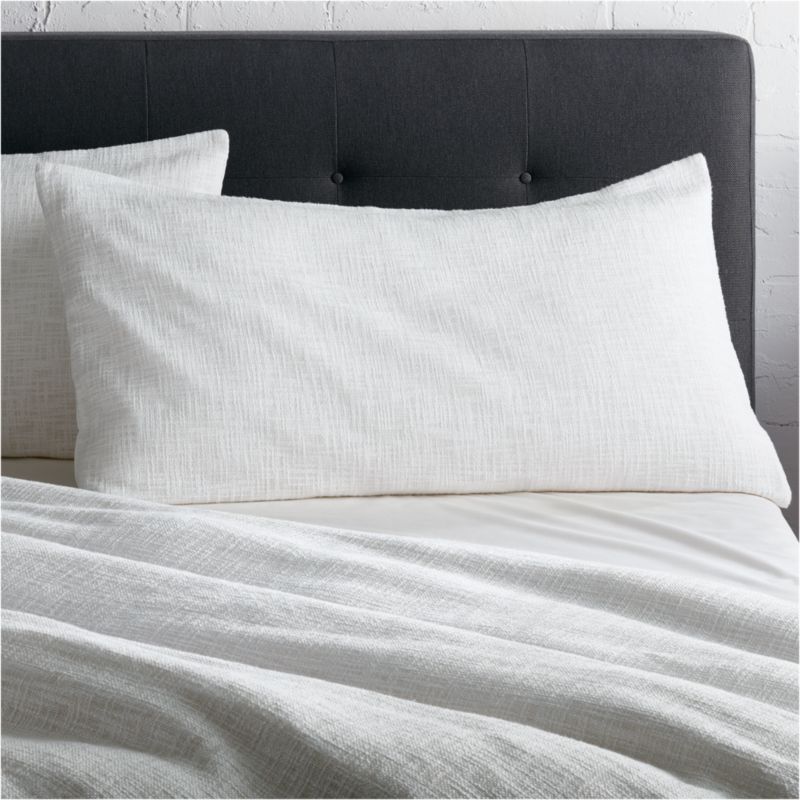 Lindstrom Cotton White King Sham + Reviews | Crate & Barrel