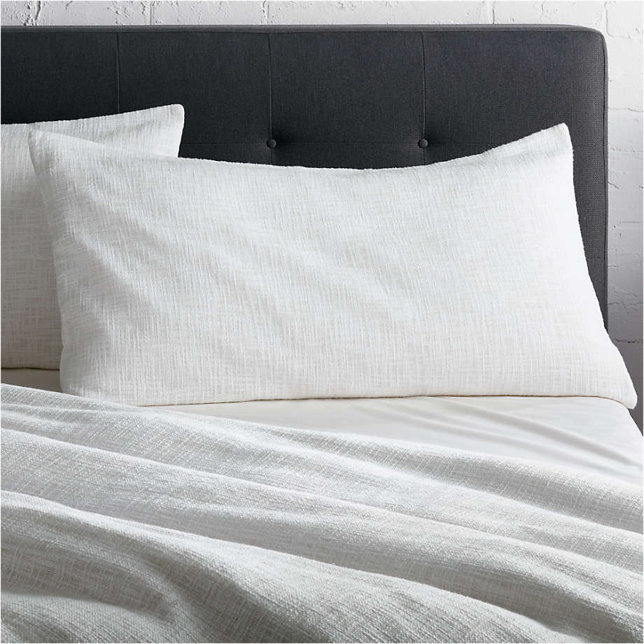 Lindstrom Cotton White King Sham + Reviews Crate & Barrel