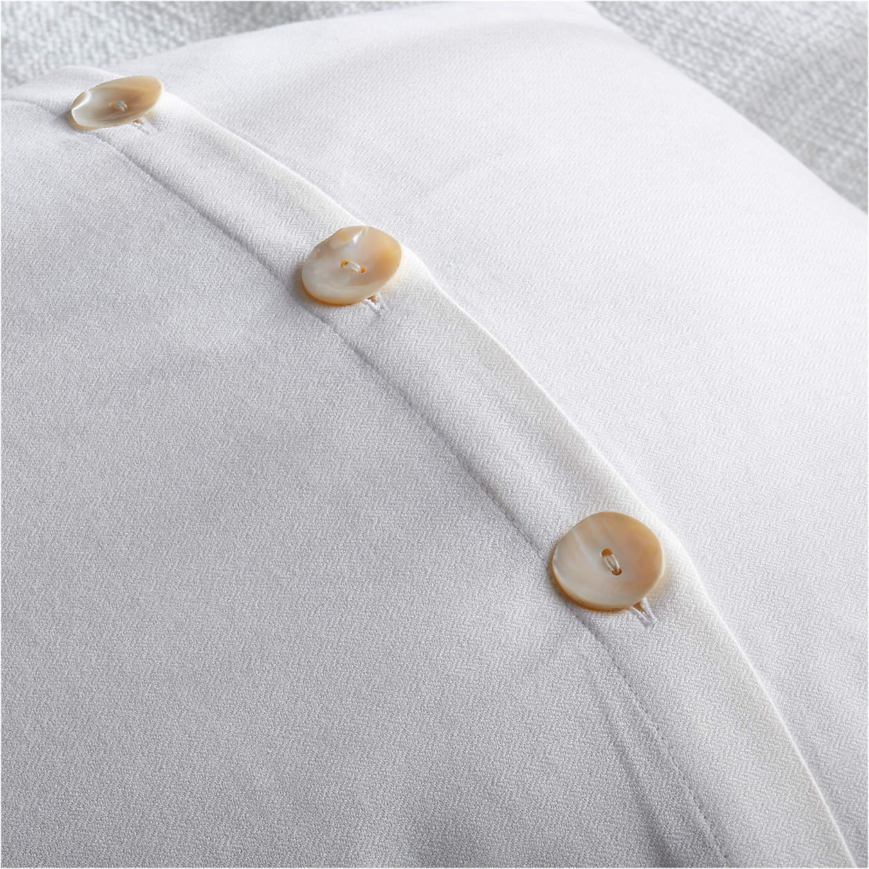 Lindstrom Cotton White Full/Queen Duvet Cover + Reviews Crate & Barrel