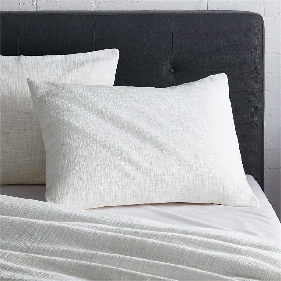 Lindstrom Cotton White Standard Sham + Reviews Crate & Barrel
