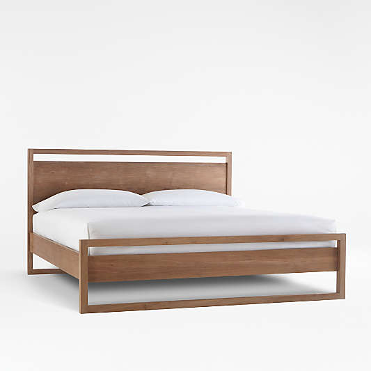 Linea Natural Teak Wood King Bed