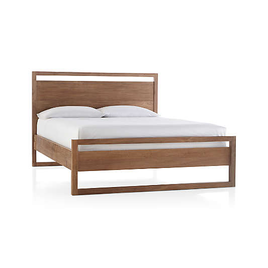 Linea Natural Teak Wood Queen Bed