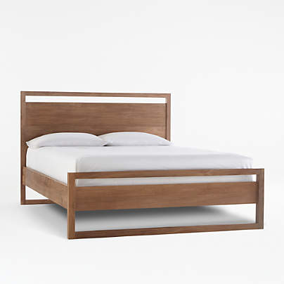 Linea Natural Teak Wood Queen Bed