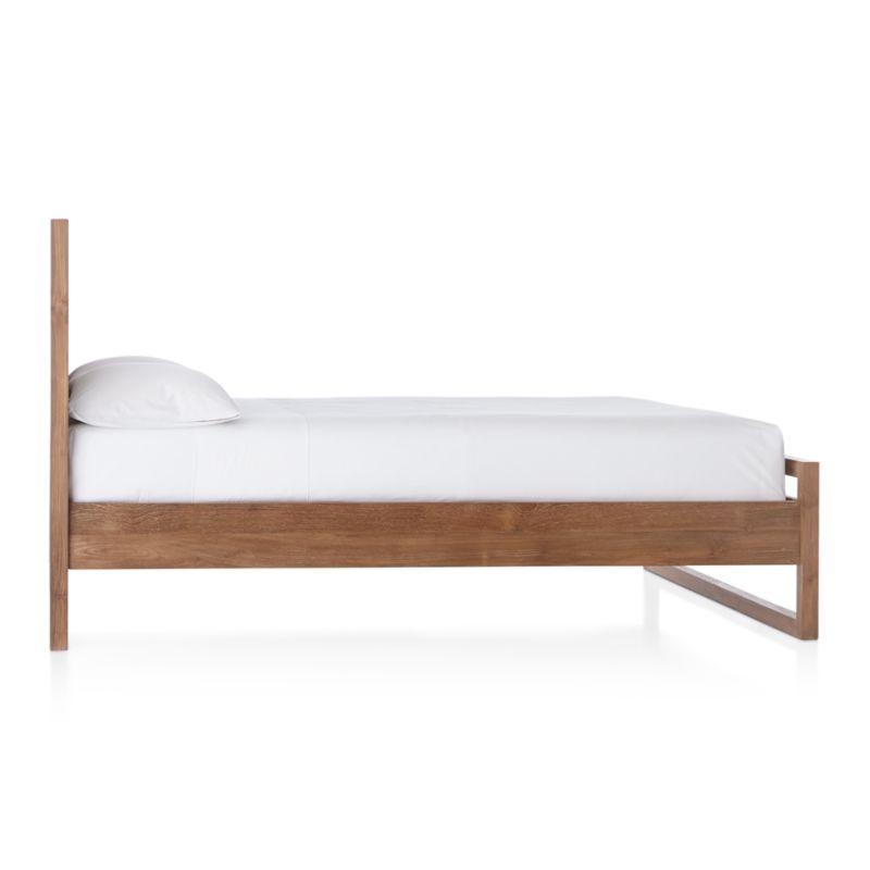 Linea Natural Teak Wood Queen Bed