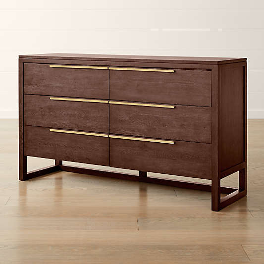 Linea Mocha 6-Drawer Dresser