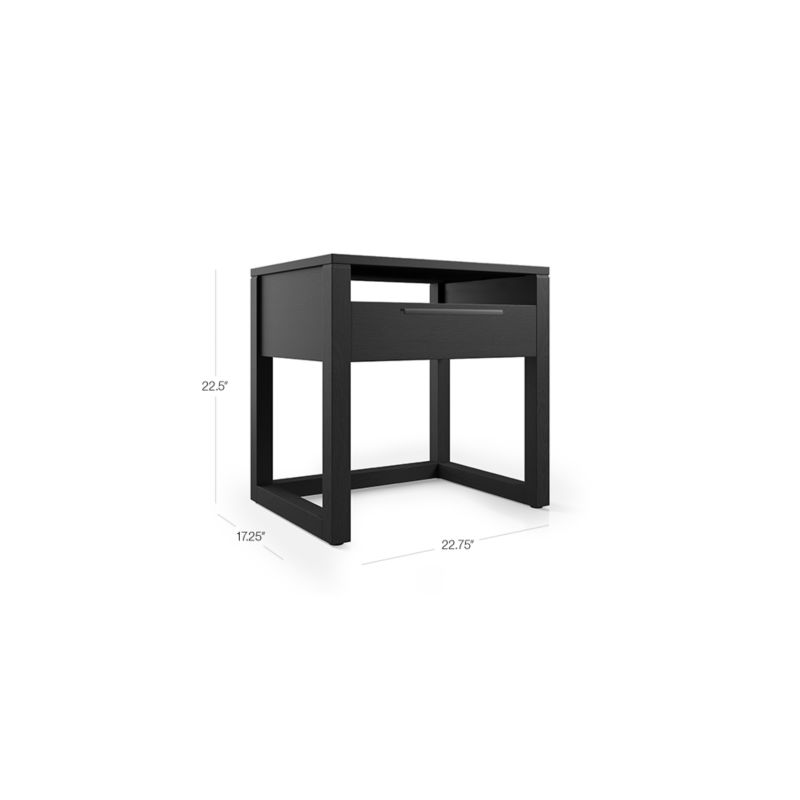 View Linea Black Nightstand, Set of 2 - image 2 of 6