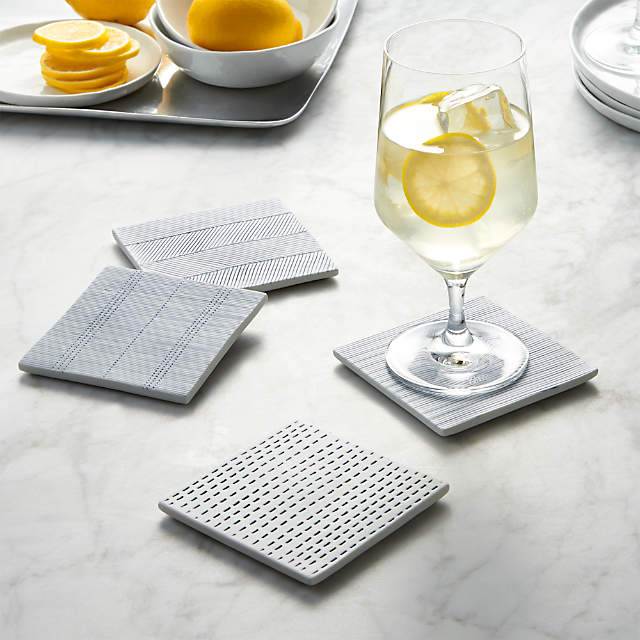 Linea Tile Porcelain Coasters Set of 4 + Reviews