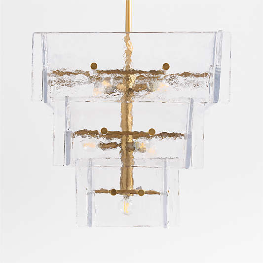 Lineage Glass Chandelier Light 22"