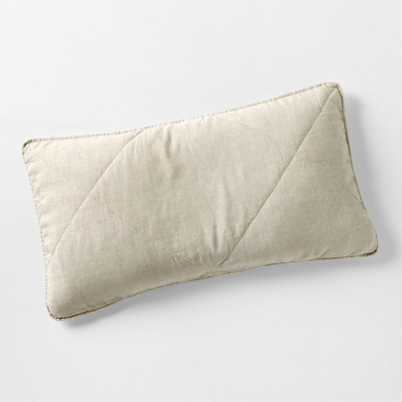 EUROPEAN FLAX ™-Certified Linen Arcadia Tan King Quilted Pillow Sham Cover