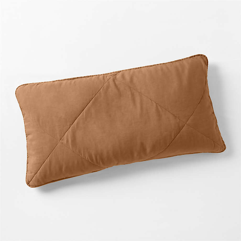European Flax Certified Linen Brulee Brown King Quilted Pillow