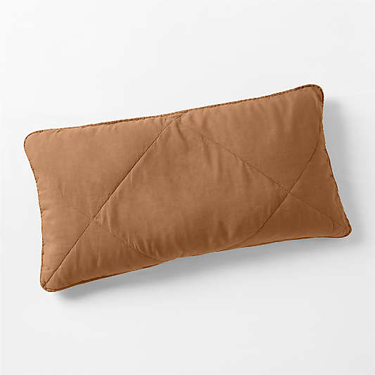 EUROPEAN FLAX ™-Certified Linen Brulee Brown King Quilted Pillow ShamCover