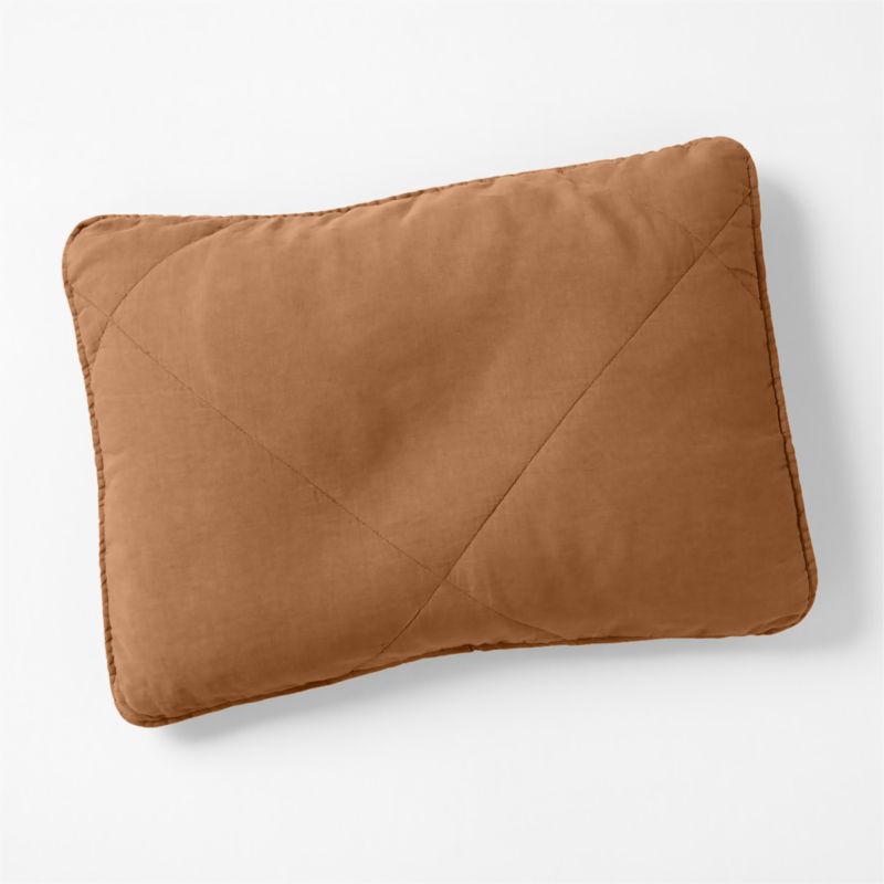EUROPEAN FLAX ™-Certified Linen Brulee Brown Standard Quilted Pillow Sham