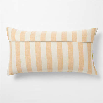 New Natural EUROPEAN FLAX ™-certified Linen Cabana Stripe Arcadia Tan/Savannah Yellow King Bed Pillow Sham