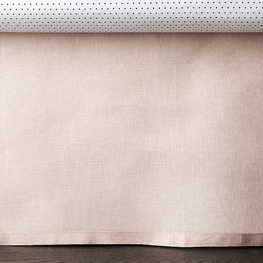 Linen Light Pink Baby Crib Skirt