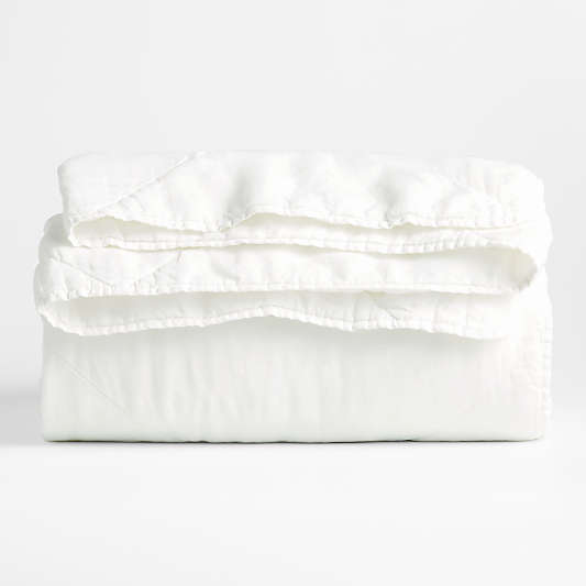 EUROPEAN FLAX ™-Certified Linen Crisp White King Quilt