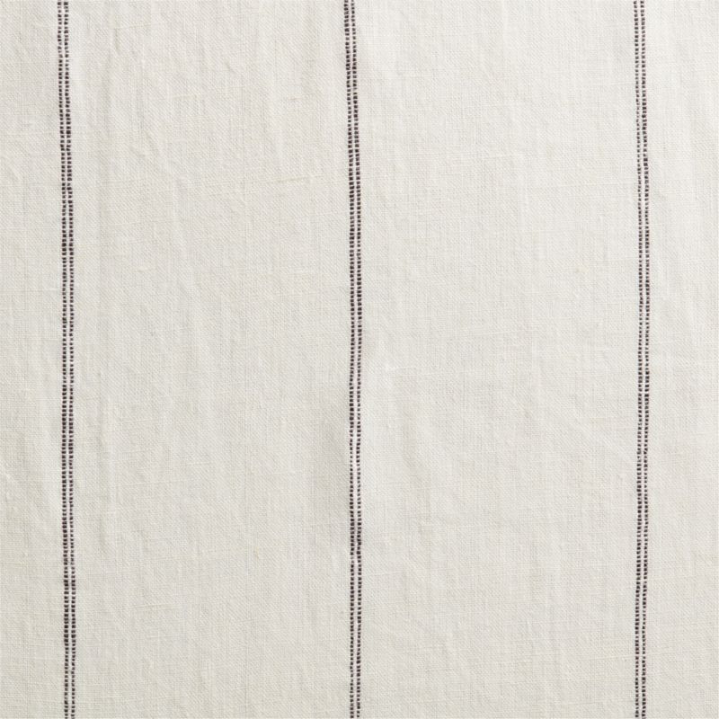 Pampas Ivory & Storm Grey Linen Double Pinstripe Blackout Window Curtain Panel 52"x84" - image 5 of 7