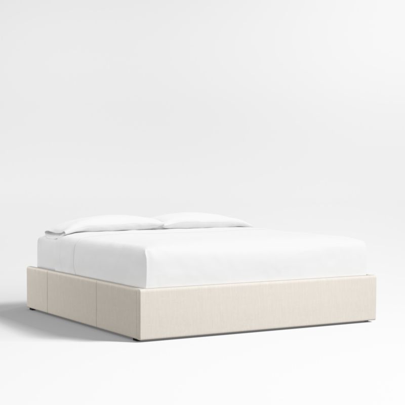 Ivory Upholstered King Storage Bed Base - image 3 of 8