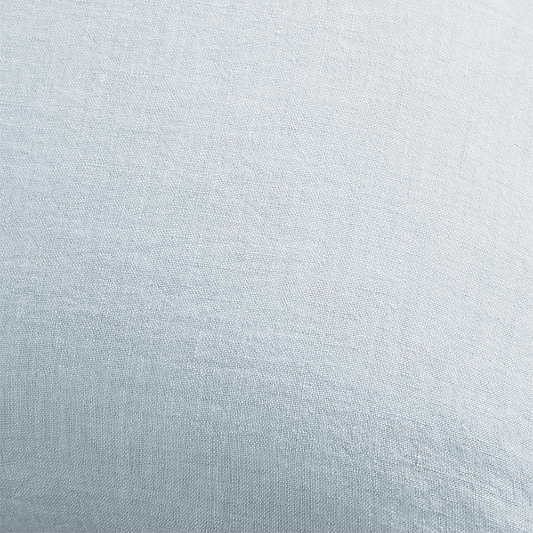 Mist Blue Belgian Flax Linen 54"x20" Body Pillow with Feather Insert