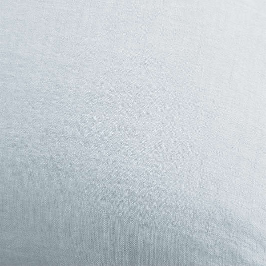 Mist Blue Belgian Flax Linen 54x20 Body Pillow with Feather Insert