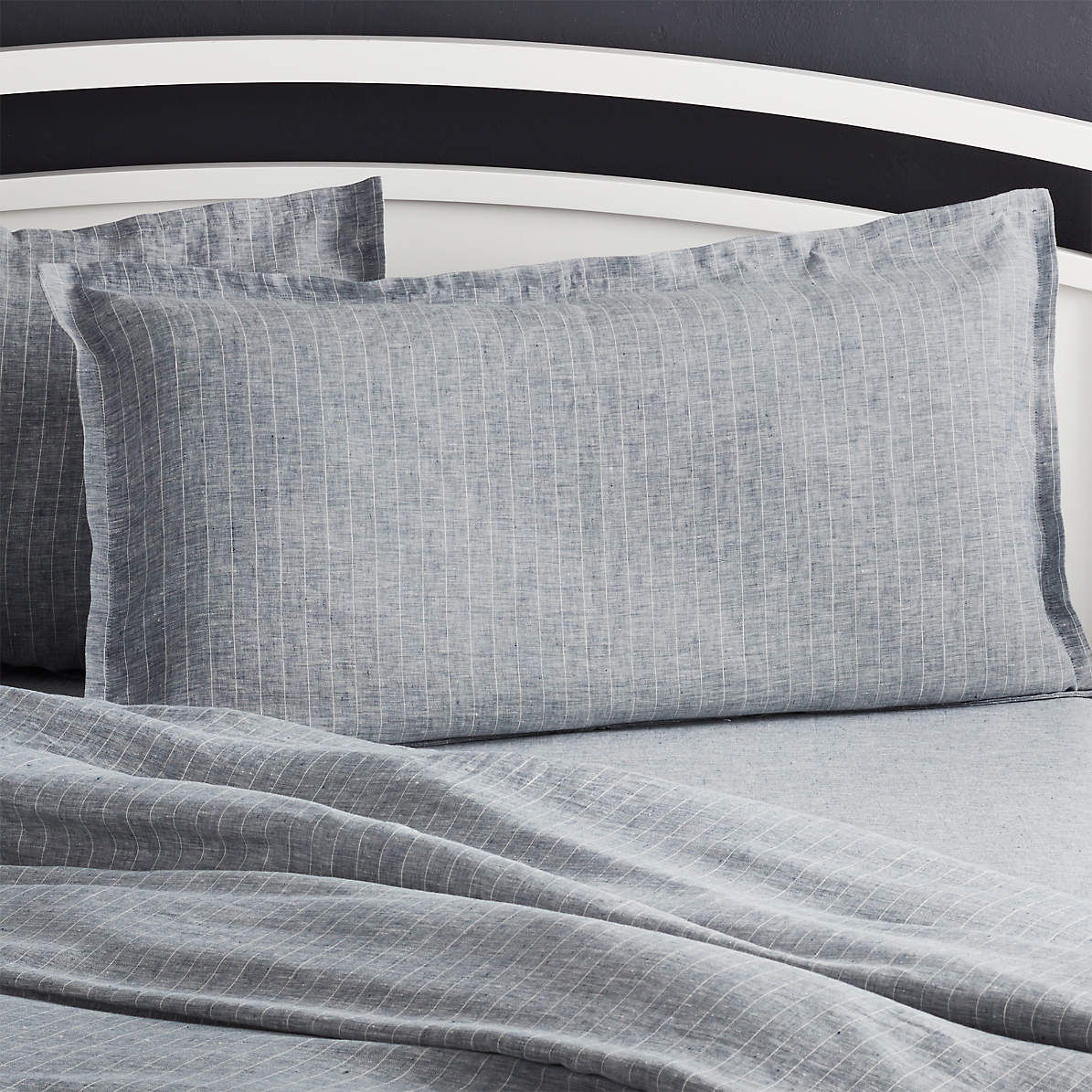 blue king pillow shams