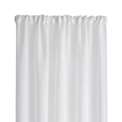 Linen Sheer White Curtains Crate And, White Lined Curtains